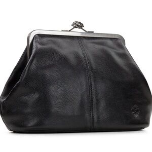Patricia Nash Black Leather Clutch